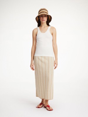 Dzianina By Malene Birger Hercula Maxi Skirt Oyster Gray | PL_BB59121