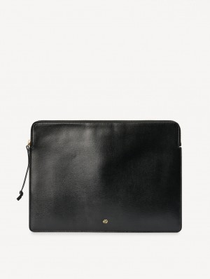 Inne Akcesoria By Malene Birger Aya Leather Laptop Case Czarne | PL_BB72234