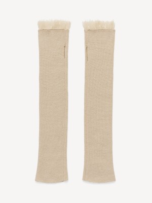 Inne Akcesoria By Malene Birger Fezan Gloves Oyster Gray | PL_BB16264