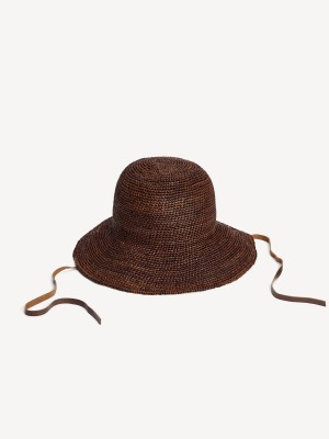 Inne Akcesoria By Malene Birger Rafiah Straw Hat Bison | PL_BB70879