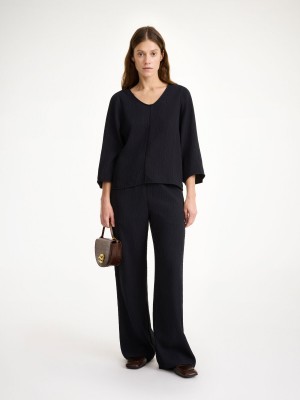 Koszule By Malene Birger Calyas Blouse Czarne | PL_BB70563