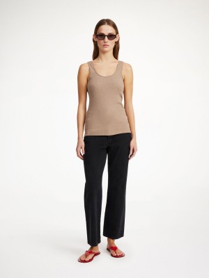 Najfatalniejszy By Malene Birger Anisa Organic Cotton Tank Nomad | PL_BB65422