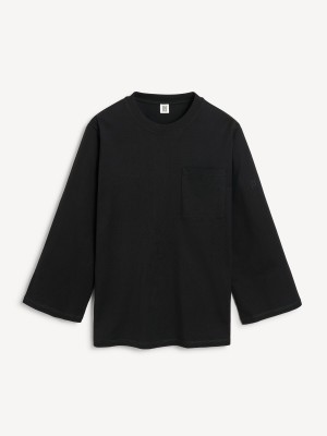 Najfatalniejszy By Malene Birger Fayeh Oversized Longsleeve Czarne | PL_BB82781