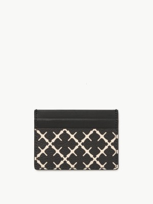 Portfele i wizytowniki By Malene Birger Elia Printed Cardholder Czarne | PL_BB72796