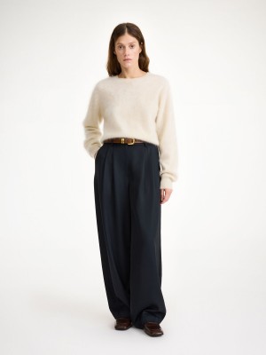 Portki By Malene Birger Piscali Mid-waist Czarne | PL_BB71696