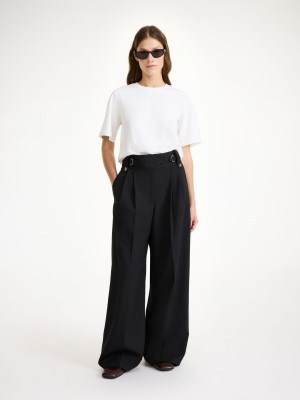 Portki By Malene Birger Taal High-waisted Czarne | PL_BB54333