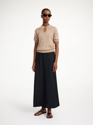 Spódnice By Malene Birger Boshan Midi Czarne | PL_BB25440