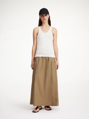 Spódnice By Malene Birger Catterine Organic Cotton Maxi Shitake | PL_BB60969