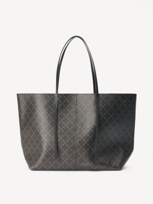 Torby By Malene Birger Abi Printed Tote Ciemny | PL_BB32835