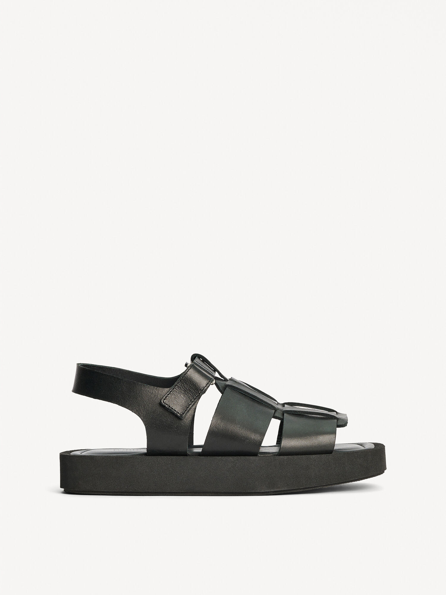 Buty By Malene Birger Kleva Leather Sandals Czarne | PL_BB77610