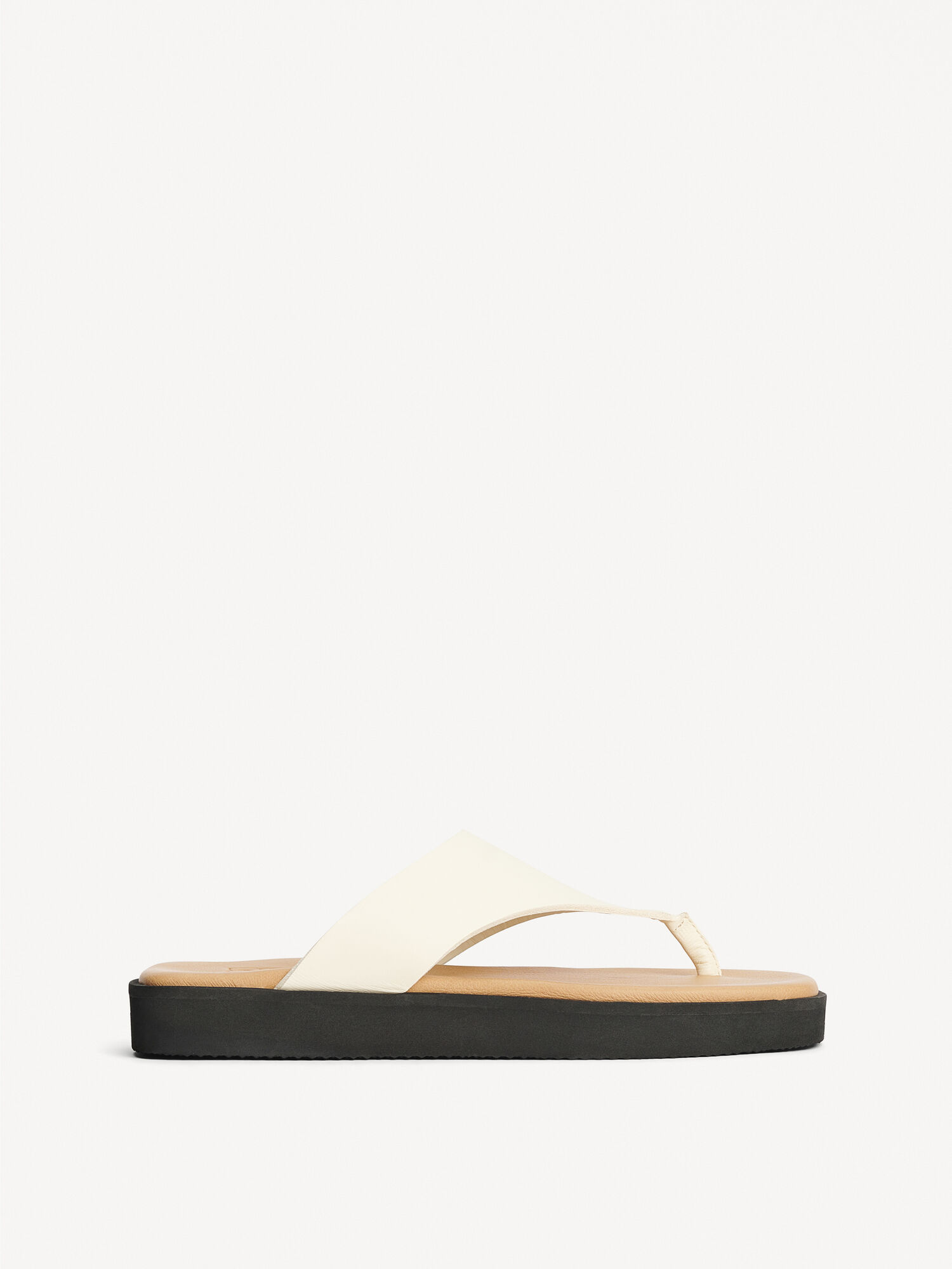 Buty By Malene Birger Marisol Leather Sandals Kremowe | PL_BB13278