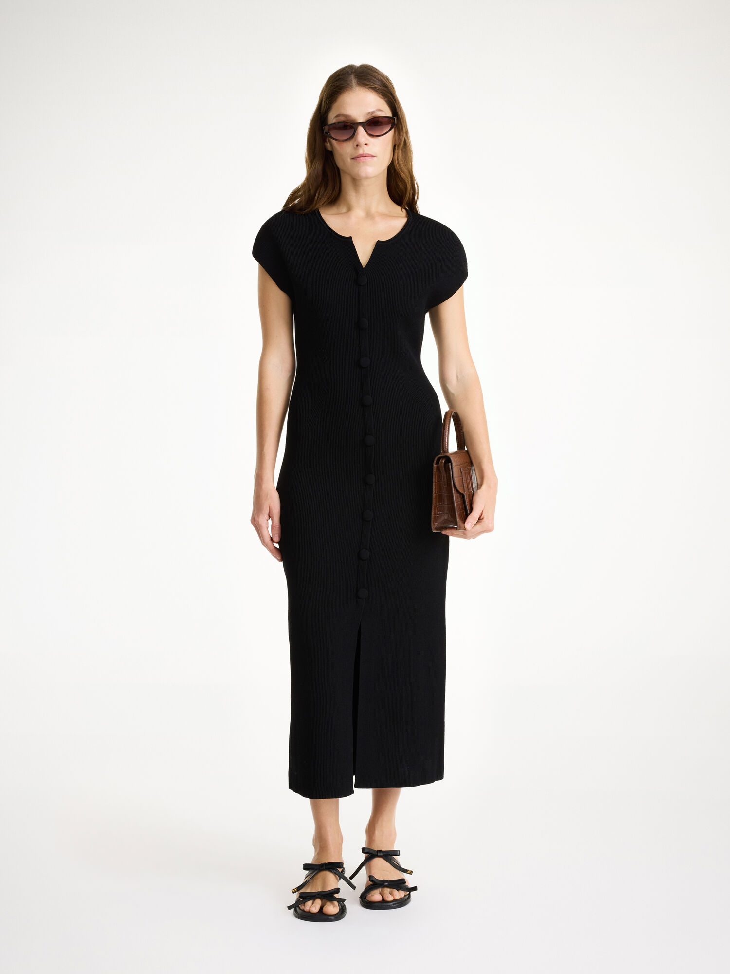 Dzianina By Malene Birger Bielas Maxi Dress Czarne | PL_BB28979