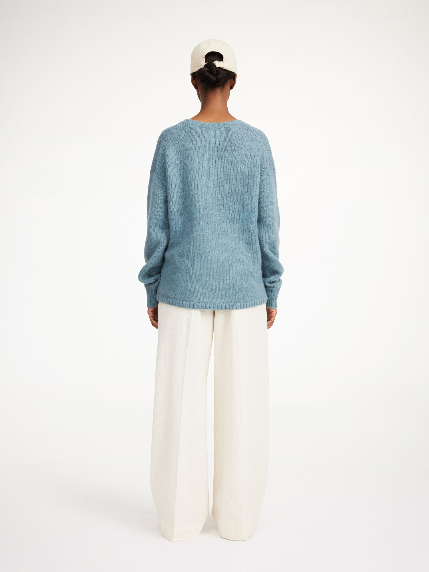 Dzianina By Malene Birger Briella Mohair-blend Sweater Cool Water | PL_BB44266