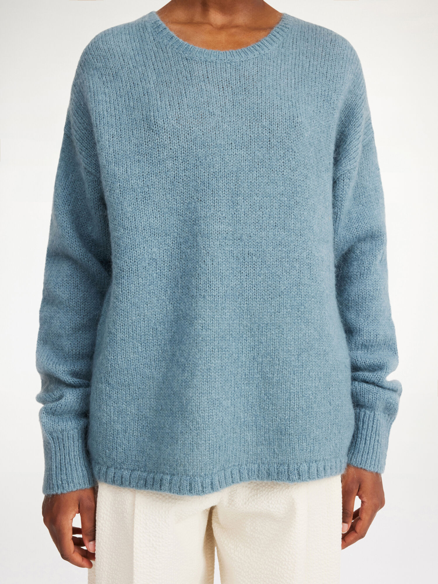 Dzianina By Malene Birger Briella Mohair-blend Sweater Cool Water | PL_BB44266