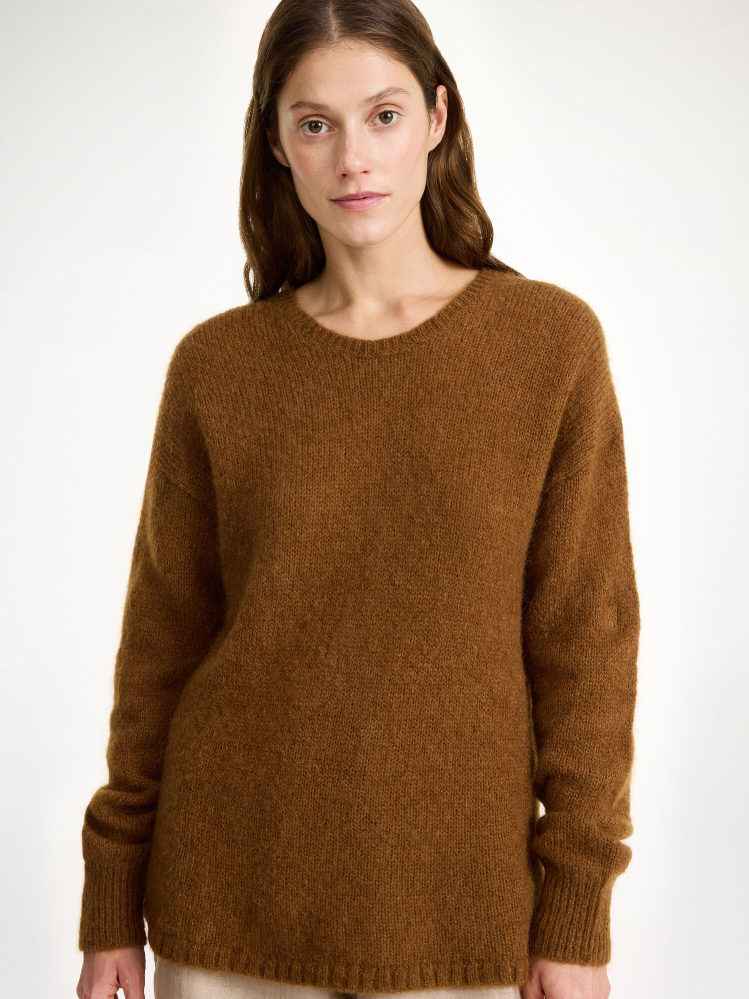 Dzianina By Malene Birger Briella Mohair-blend Sweater Bison | PL_BB59837