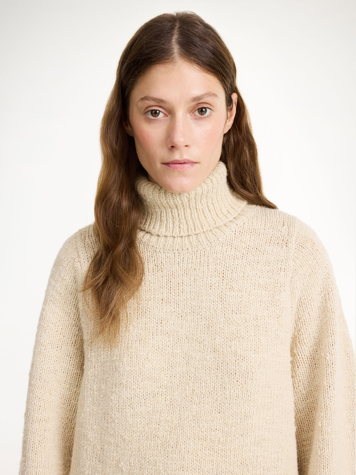 Dzianina By Malene Birger Charice Wool Sweater Oyster Gray | PL_BB19705