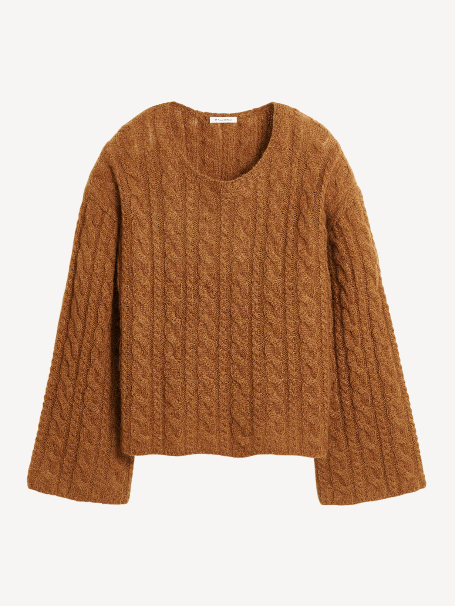 Dzianina By Malene Birger Cierra Cable-knit Sweater Bison | PL_BB39540