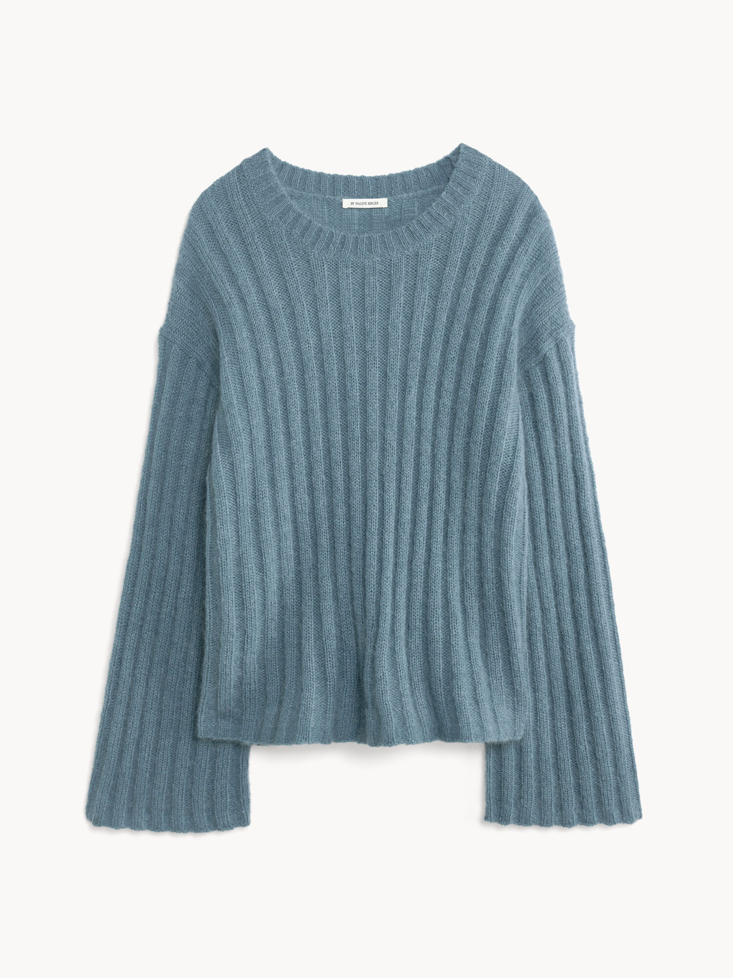 Dzianina By Malene Birger Cierra Ribbed Sweater Cool Water | PL_BB19138