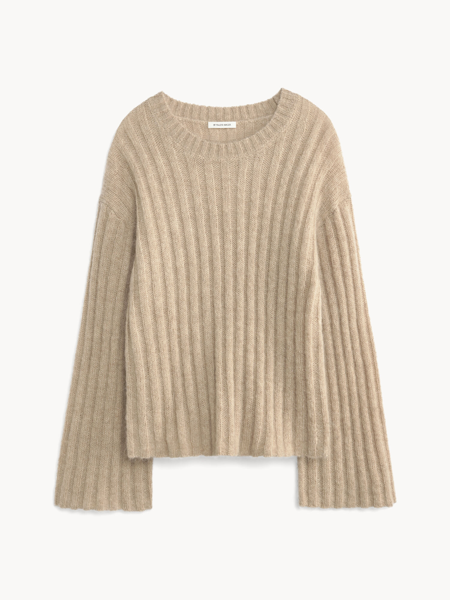 Dzianina By Malene Birger Cierra Ribbed Sweater Beżowe | PL_BB10126