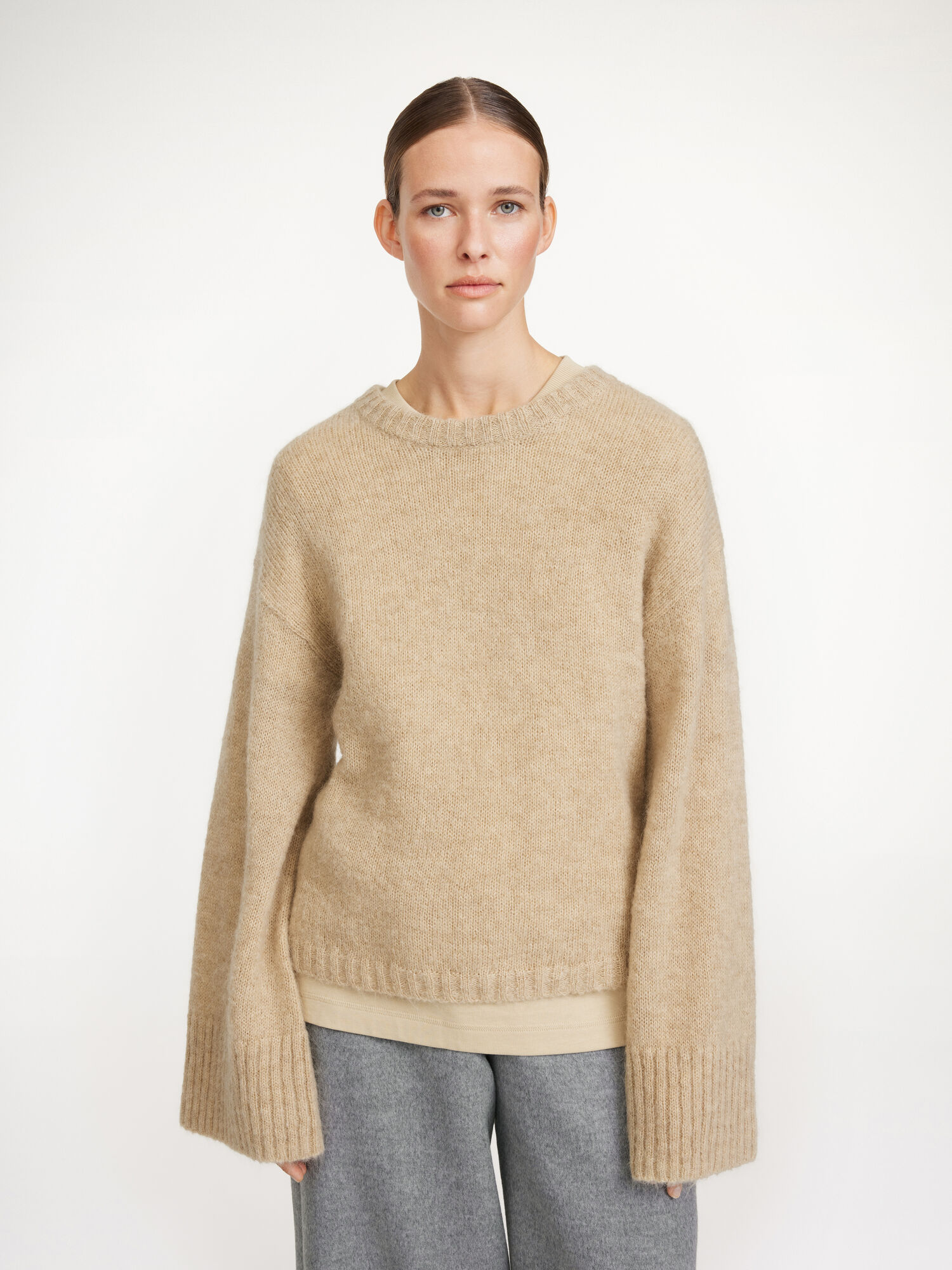 Dzianina By Malene Birger Cierra Sweater Beżowe | PL_BB16769