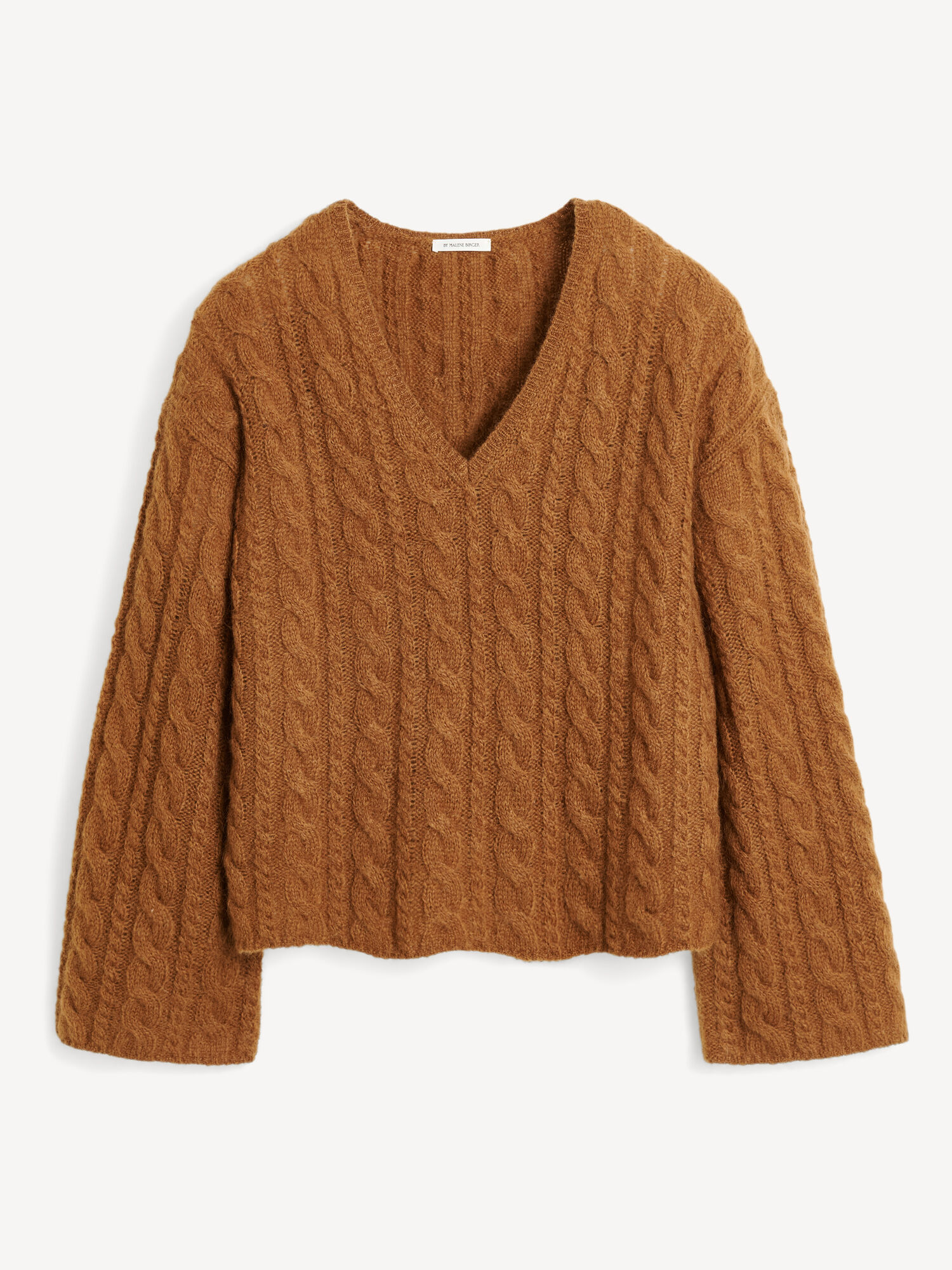 Dzianina By Malene Birger Cimone Cable-knit Sweater Bison | PL_BB81739