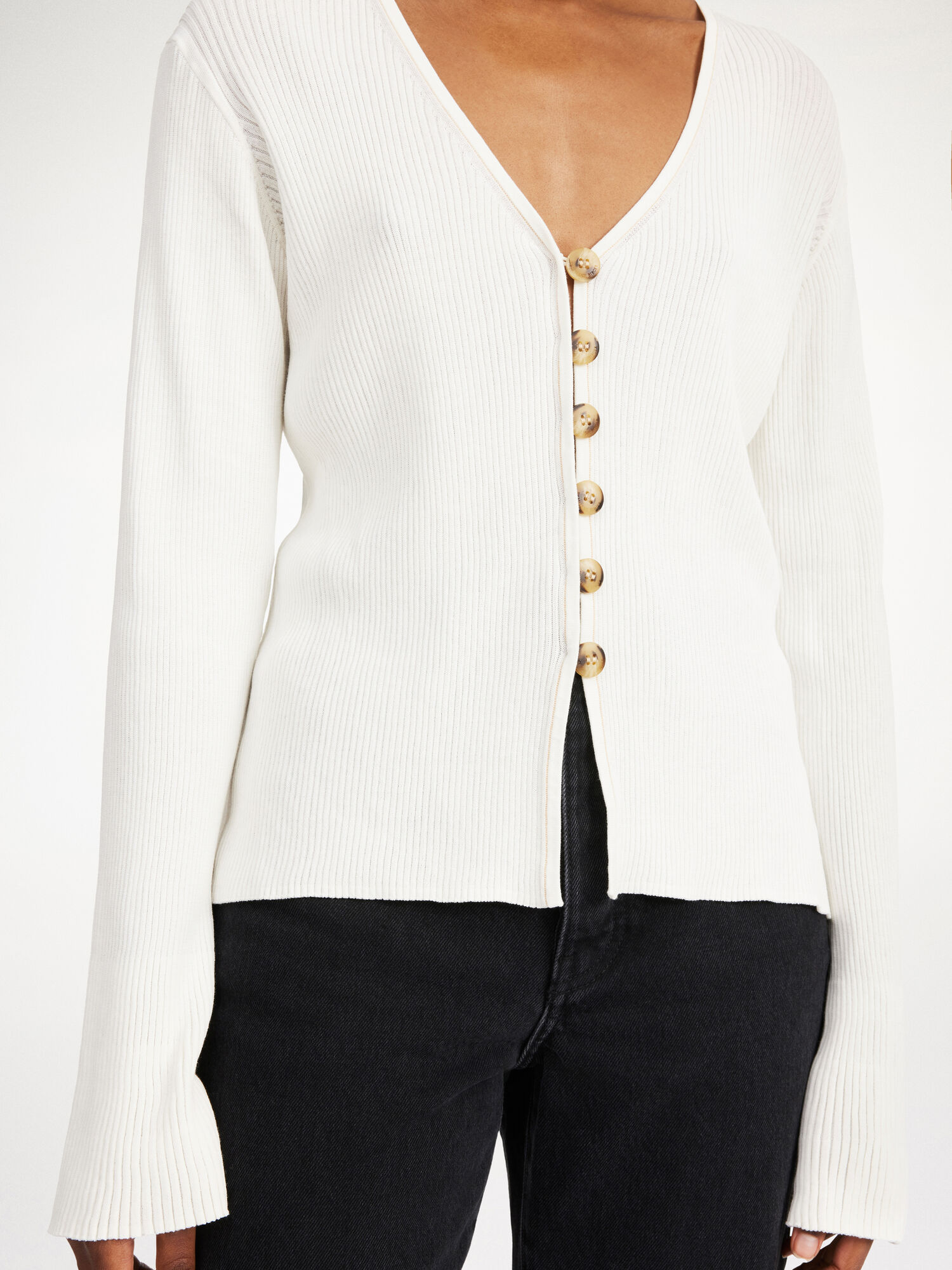 Dzianina By Malene Birger Cirella Cardigan Białe | PL_BB99672