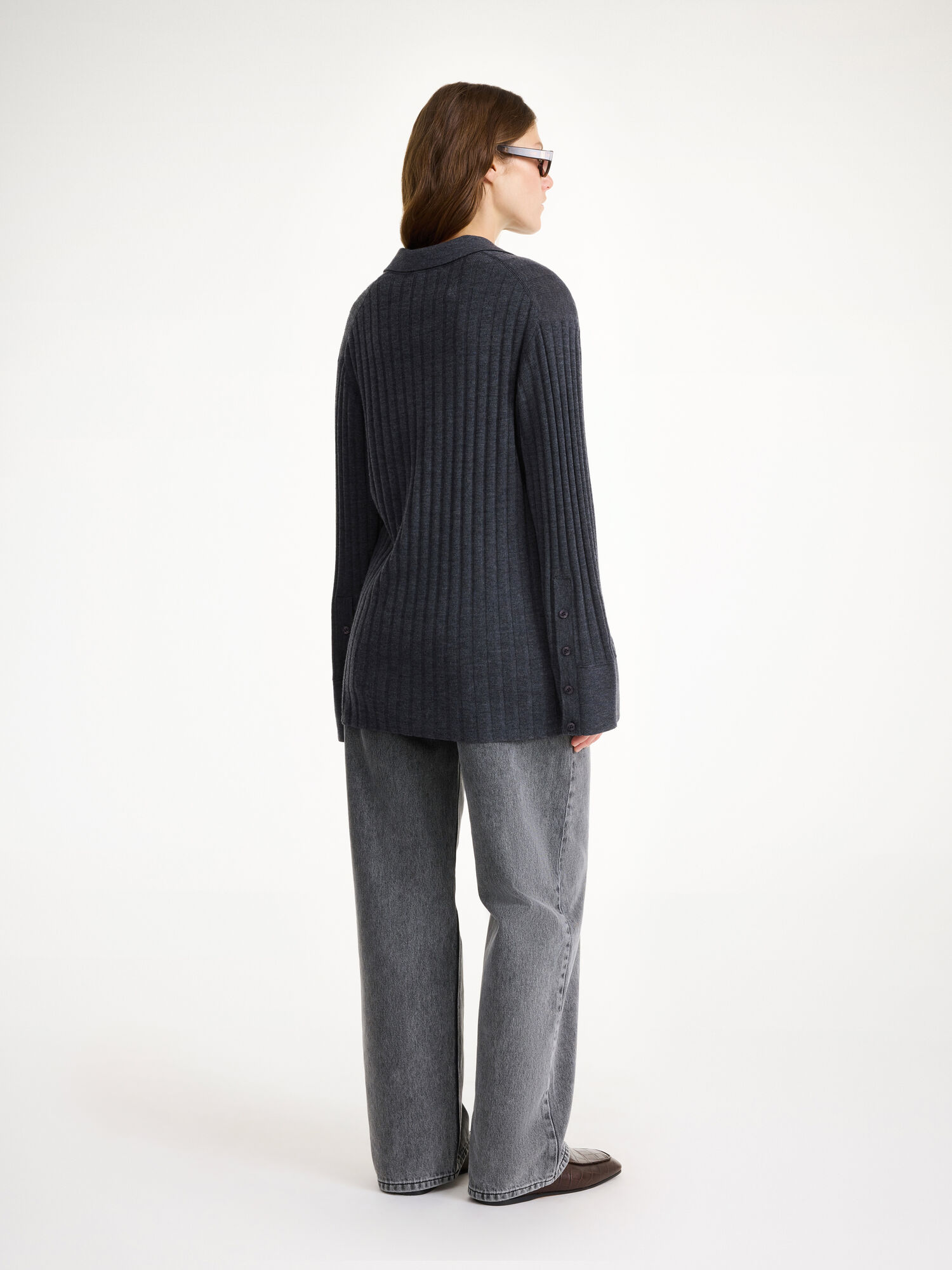 Dzianina By Malene Birger Delphine Merino Wool Sweater Szare | PL_BB17666