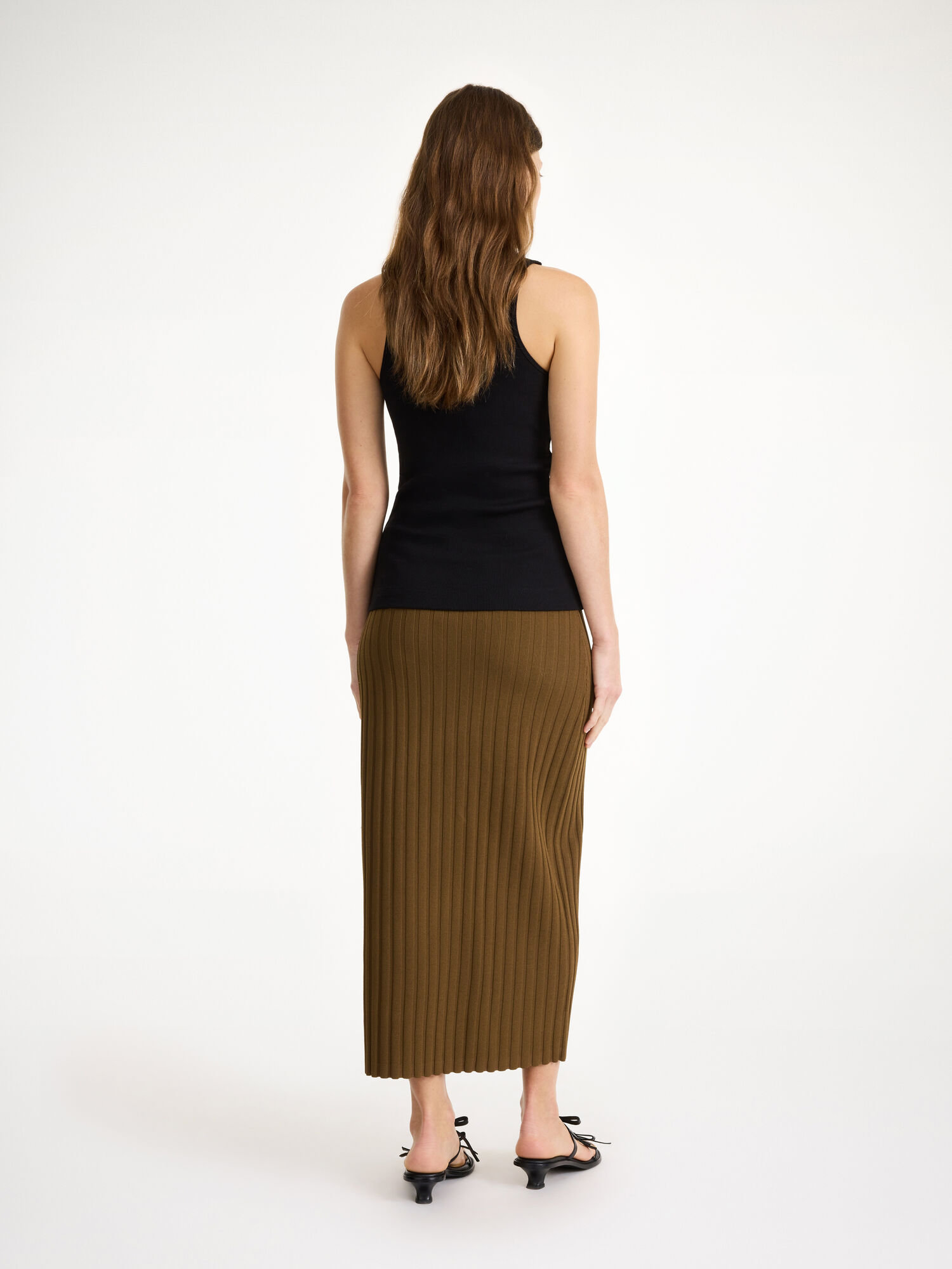 Dzianina By Malene Birger Fiemme Midi Skirt Shitake | PL_BB88385