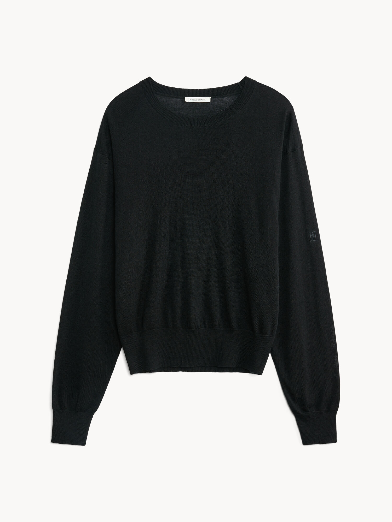 Dzianina By Malene Birger Mantea Wool-blend Sweater Czarne | PL_BB63560