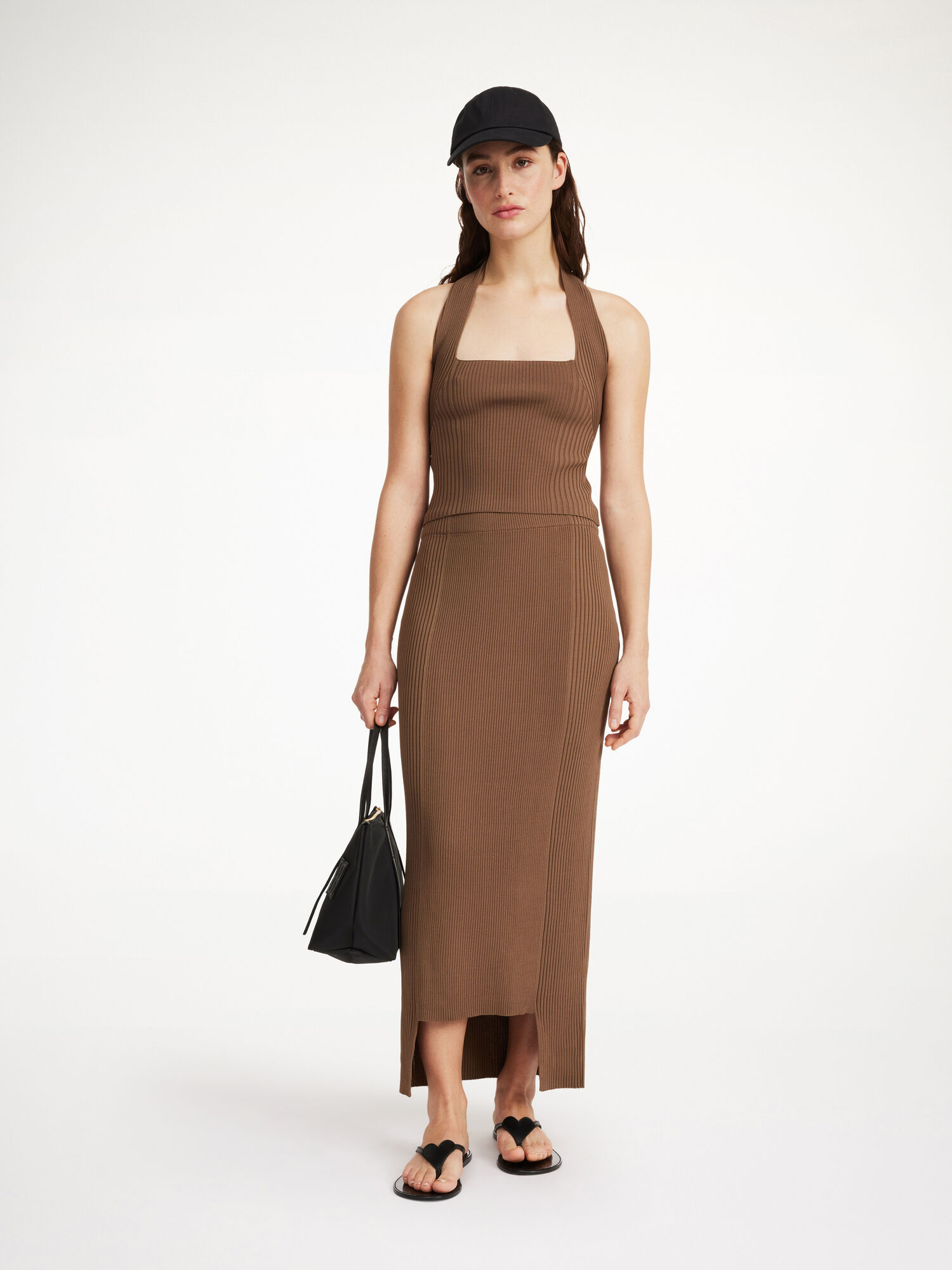 Dzianina By Malene Birger Merine Maxi Skirt Shitake | PL_BB58023