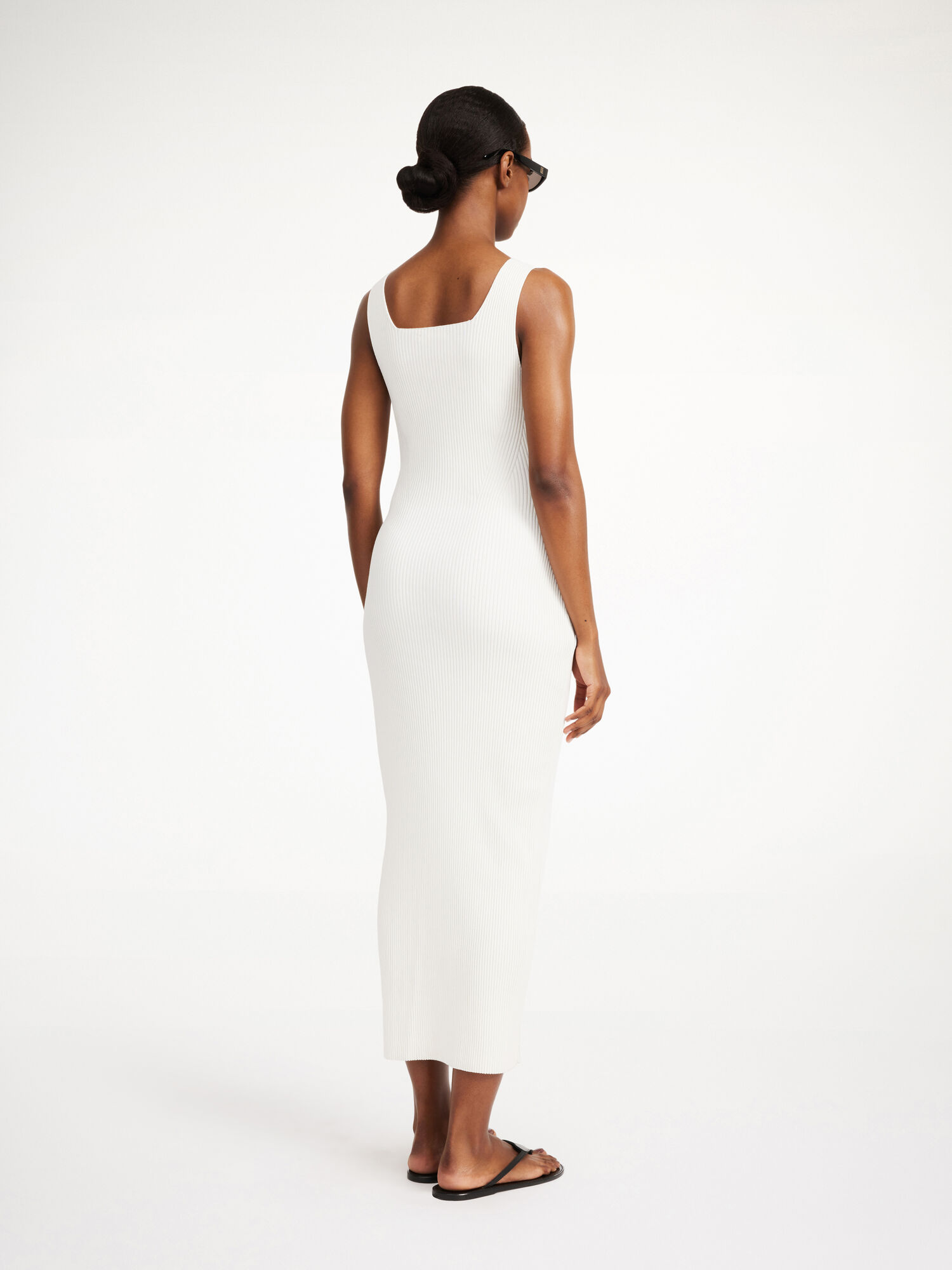 Dzianina By Malene Birger Milelo Maxi Dress Białe | PL_BB81260