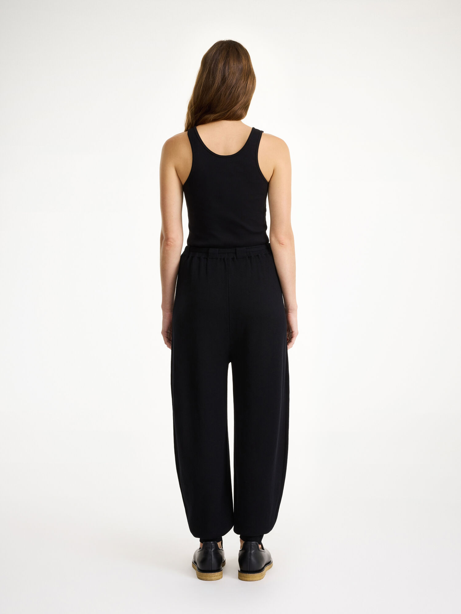 Dzianina By Malene Birger Tevana High-waisted Trousers Czarne | PL_BB75236