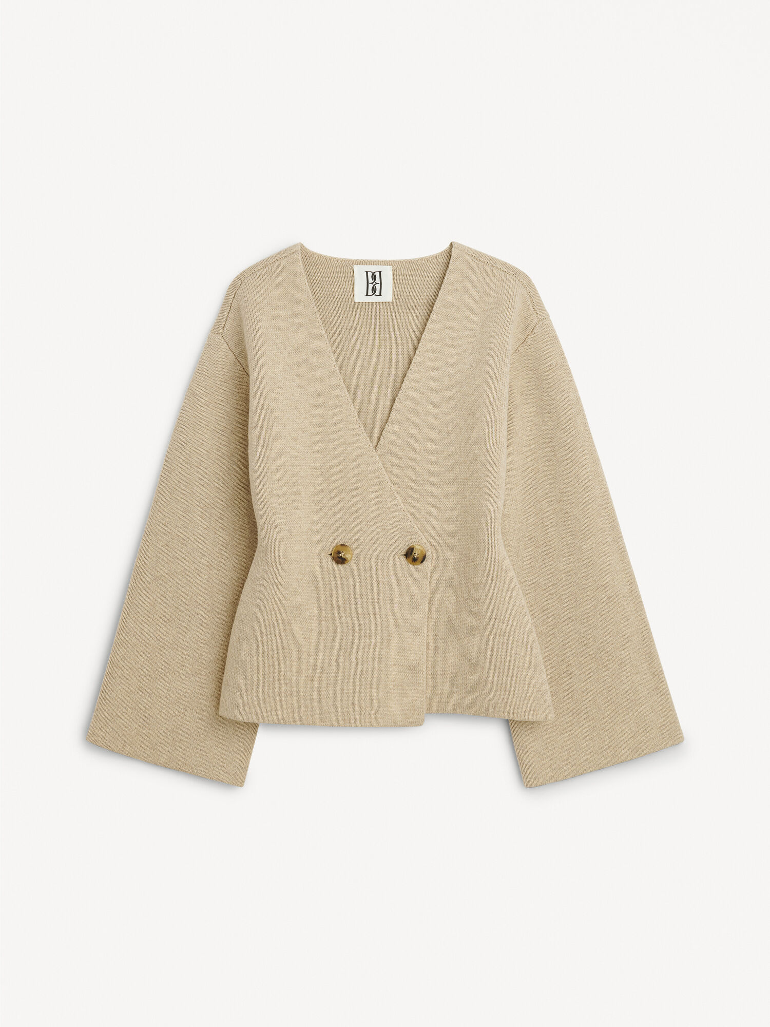 Dzianina By Malene Birger Tinley Wool Cardigan Beżowe | PL_BB89959