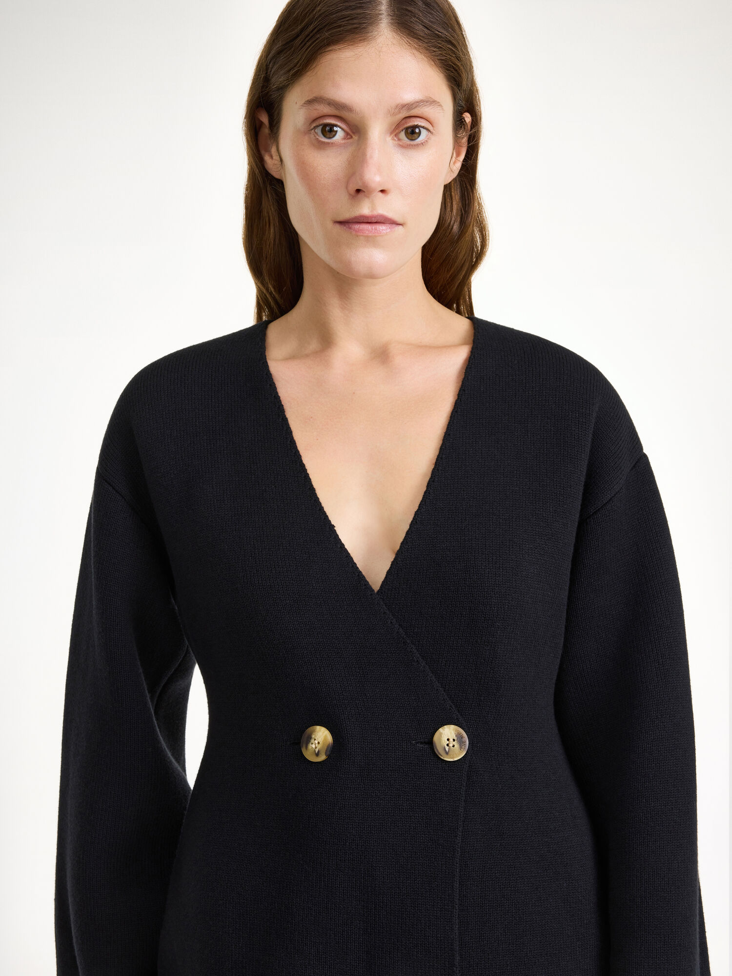 Dzianina By Malene Birger Tinley Wool-blend Cardigan Czarne | PL_BB15931