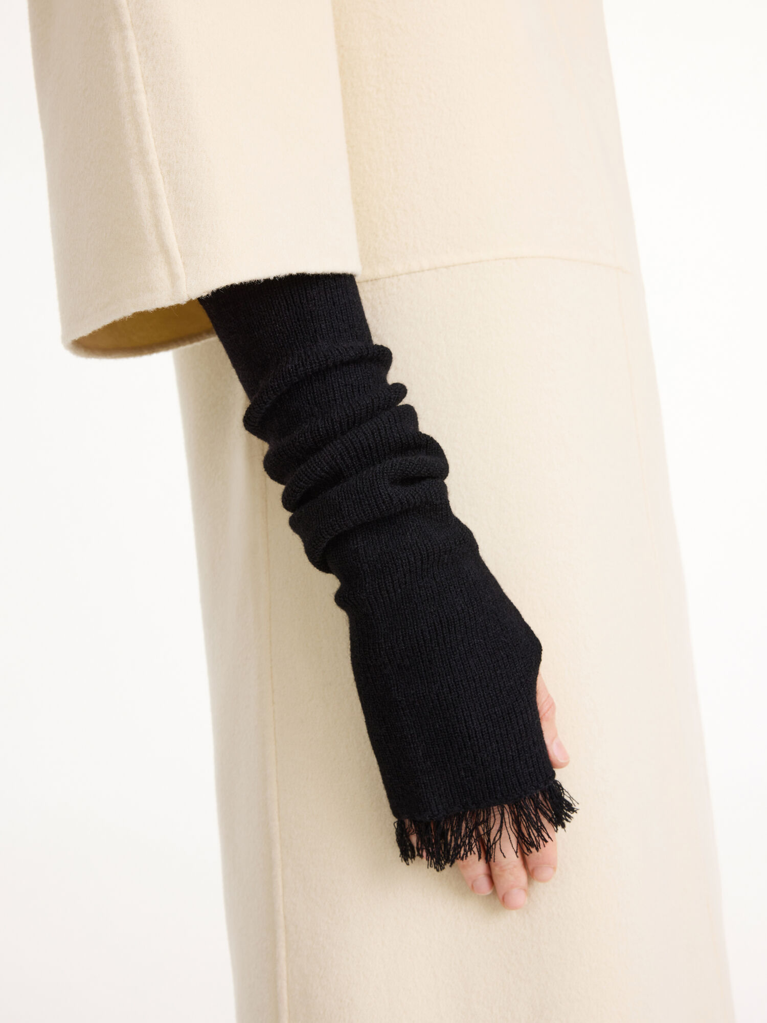 Inne Akcesoria By Malene Birger Fezan Gloves Czarne | PL_BB25724