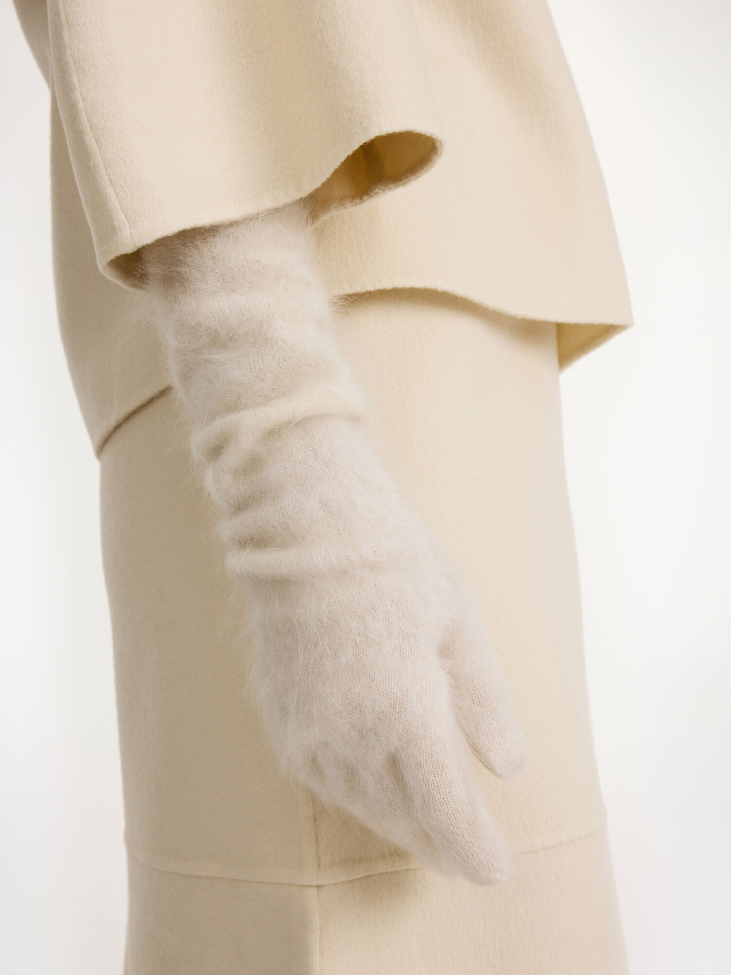 Inne Akcesoria By Malene Birger Guanta Cashmere Gloves Oyster Gray | PL_BB49523