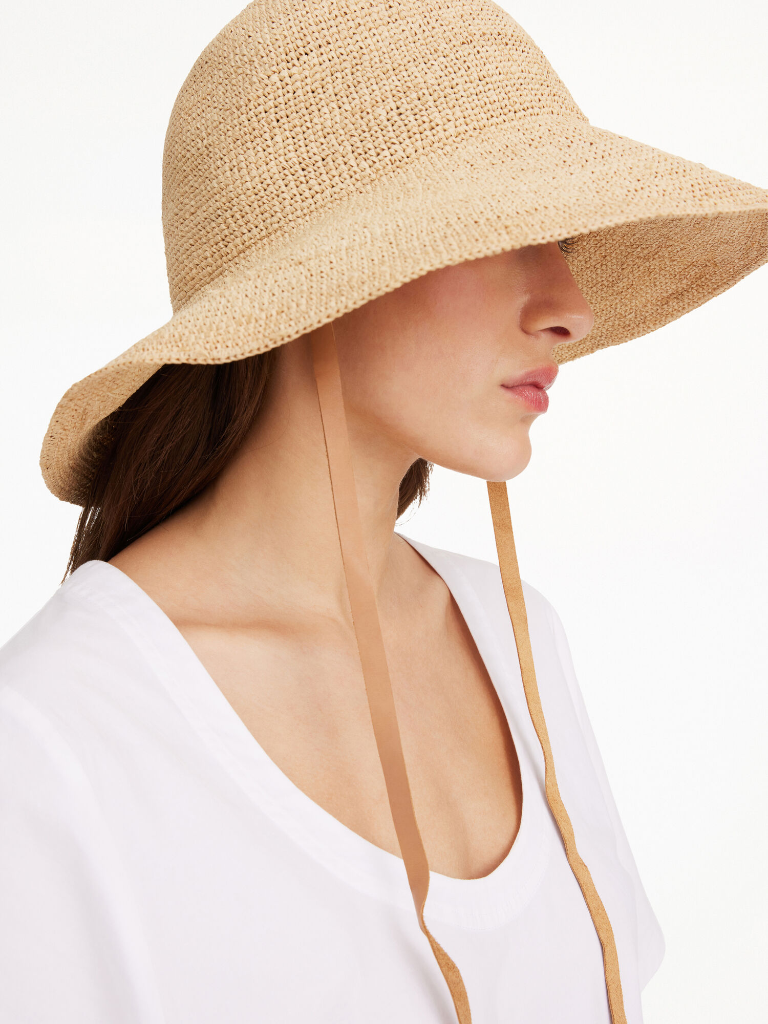 Inne Akcesoria By Malene Birger Rafiah Straw Hat Głęboka | PL_BB90480