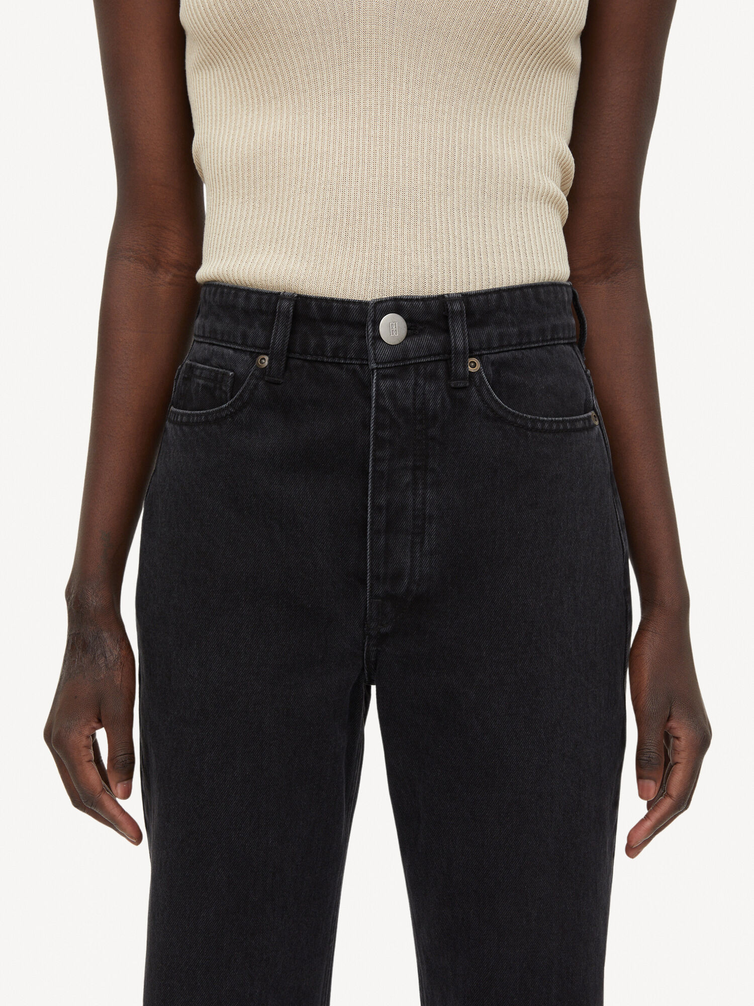 Jeansy By Malene Birger Miliumlo Organic Cotton Czarne | PL_BB39168