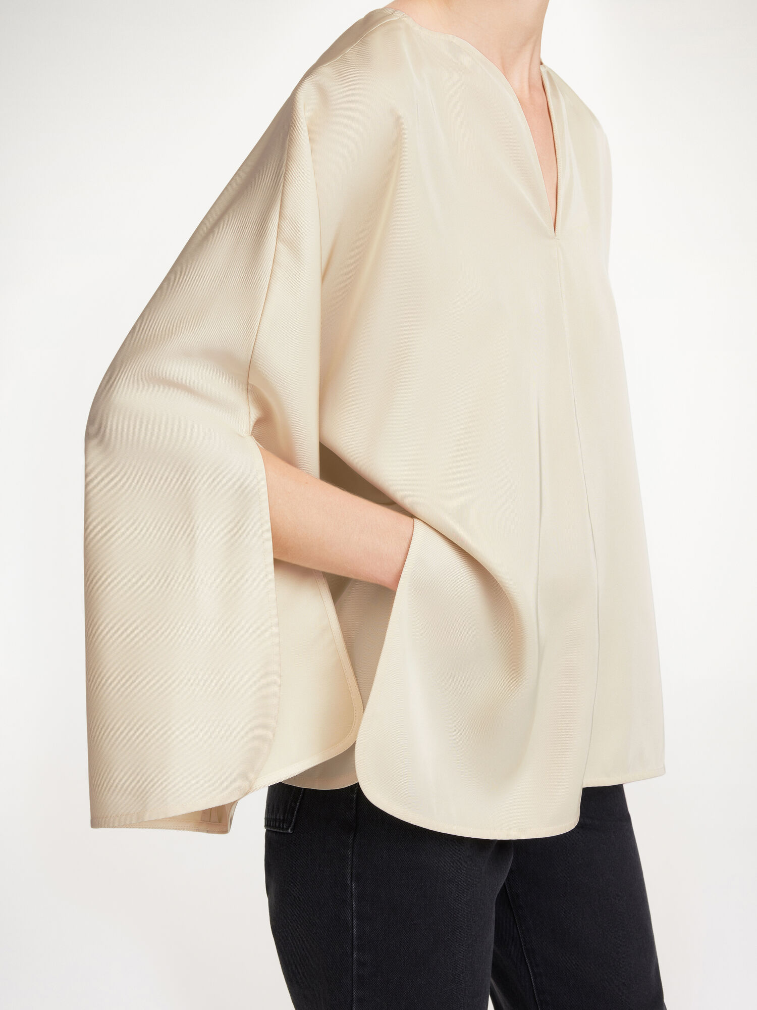 Koszule By Malene Birger Calias Tunic-style Blouse Kremowe | PL_BB33949