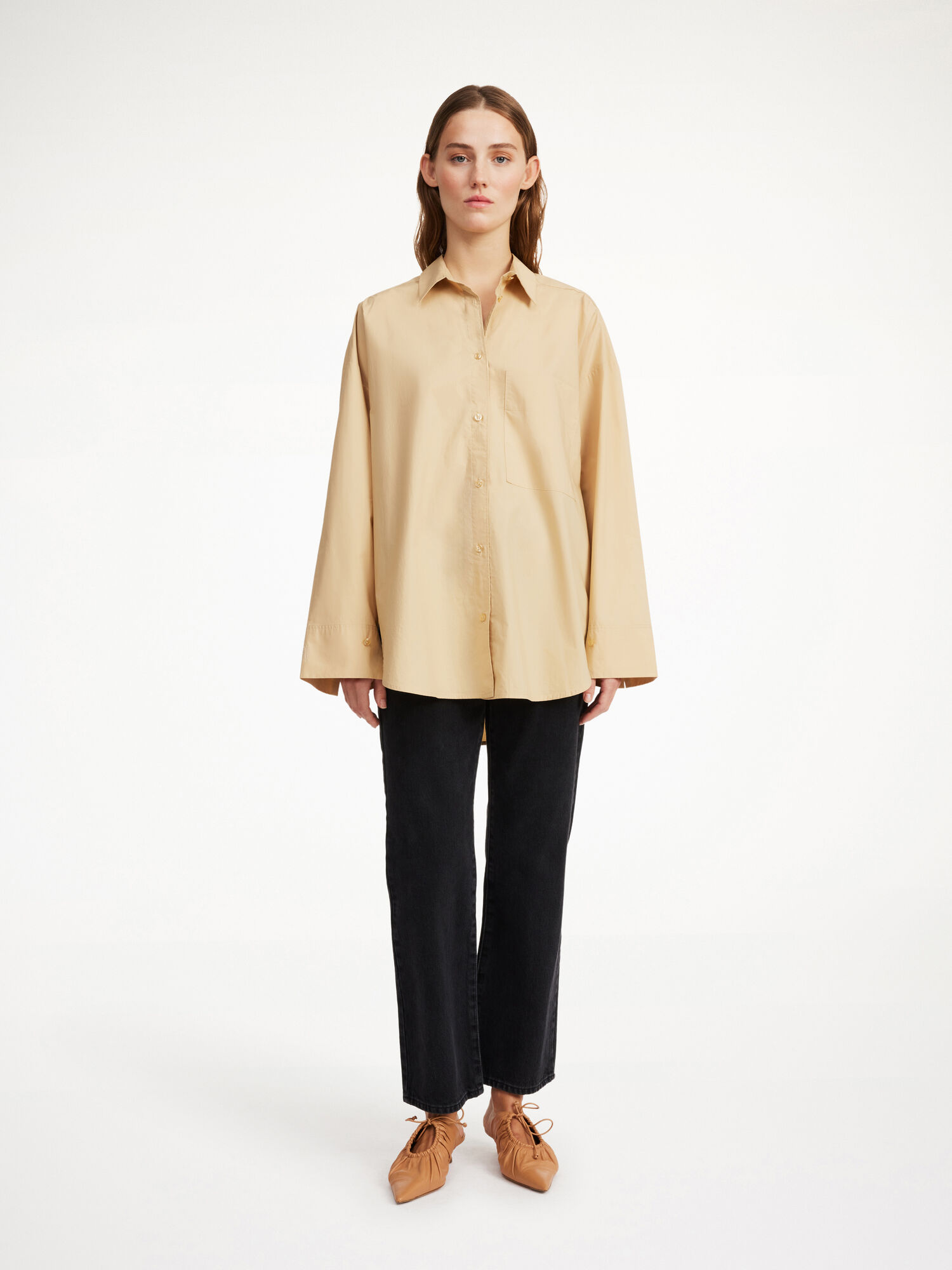 Koszule By Malene Birger Derris Organic Cotton Ciemny | PL_BB62913