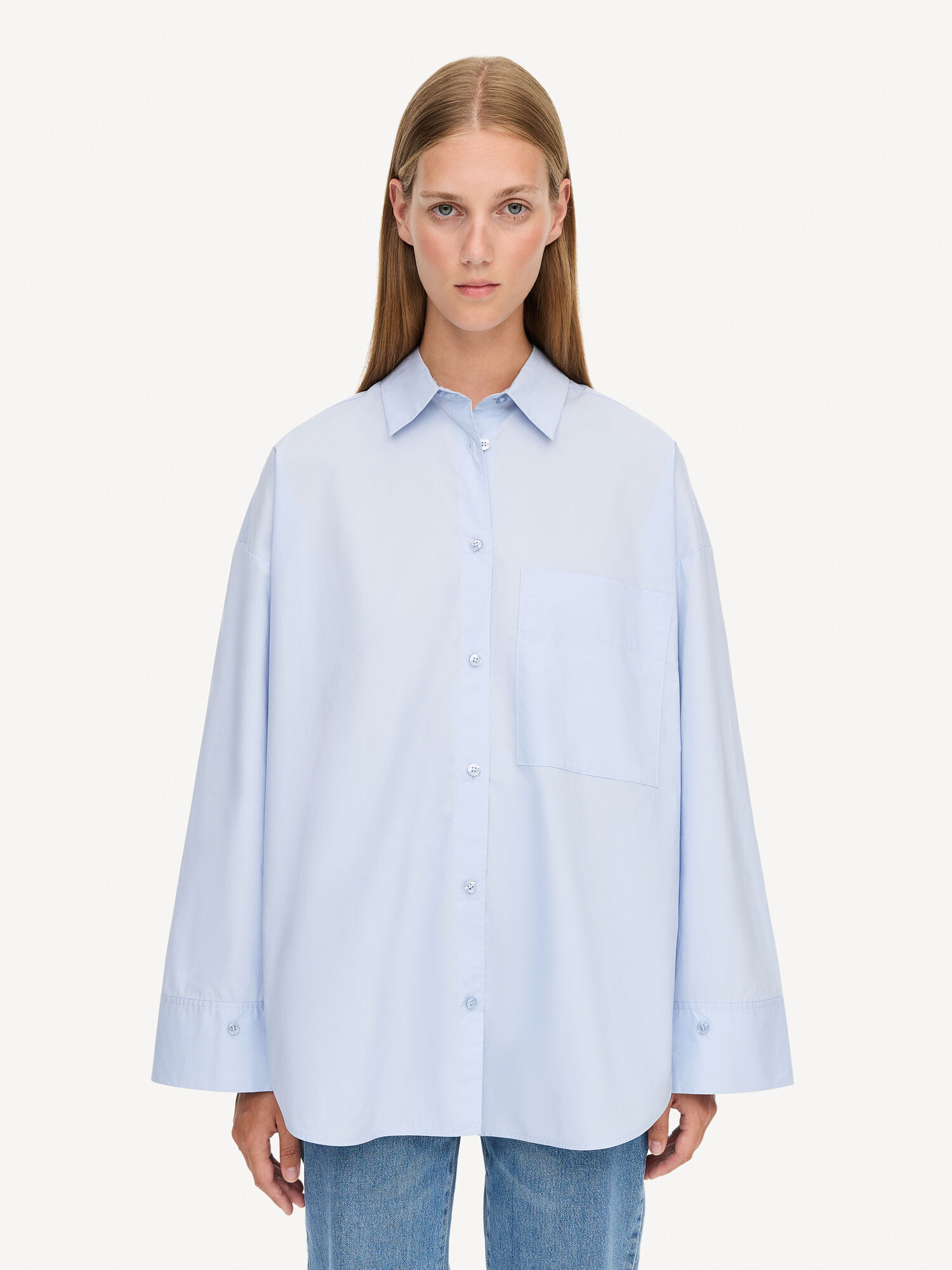 Koszule By Malene Birger Derris Organic Cotton Niebieskie | PL_BB63705