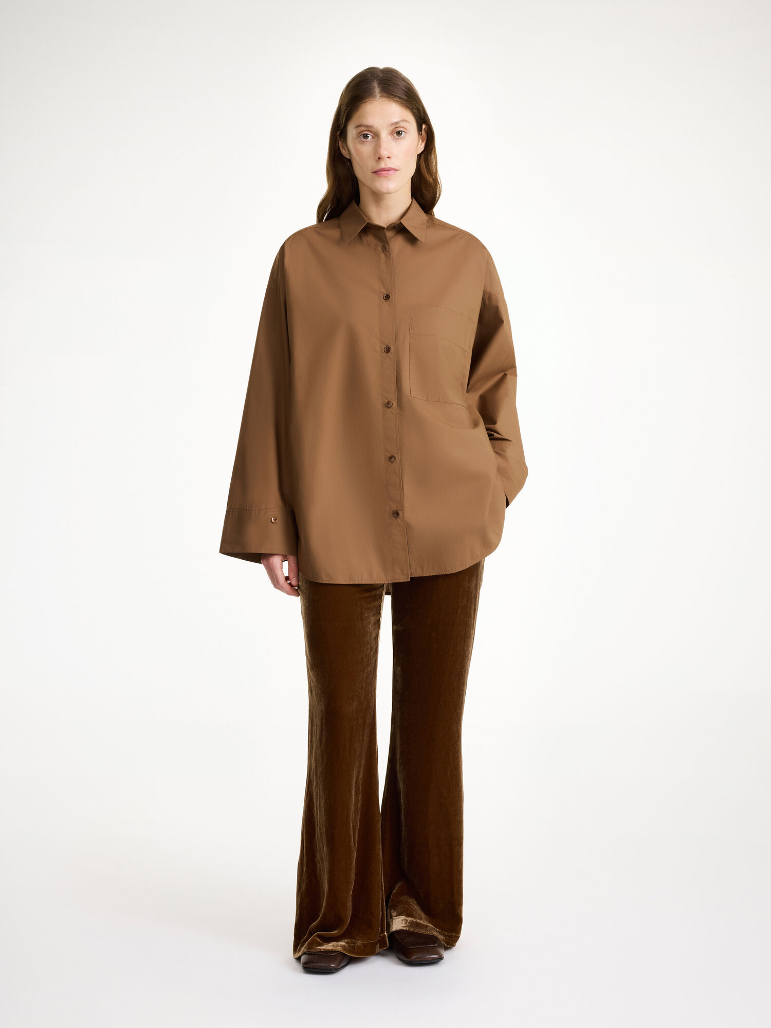 Koszule By Malene Birger Derris Organic Cotton Bison | PL_BB66219