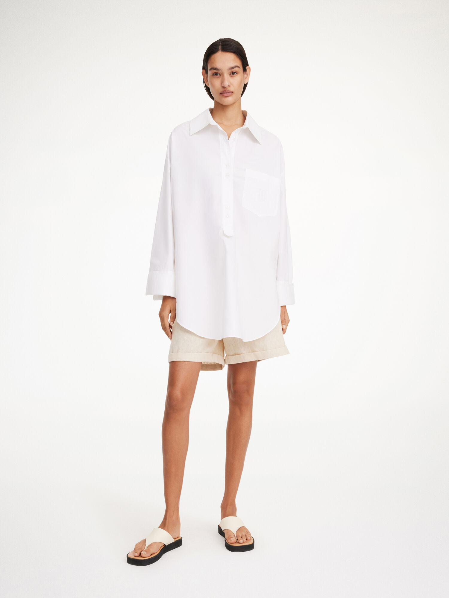 Koszule By Malene Birger Maye Organic Cotton Białe | PL_BB56579