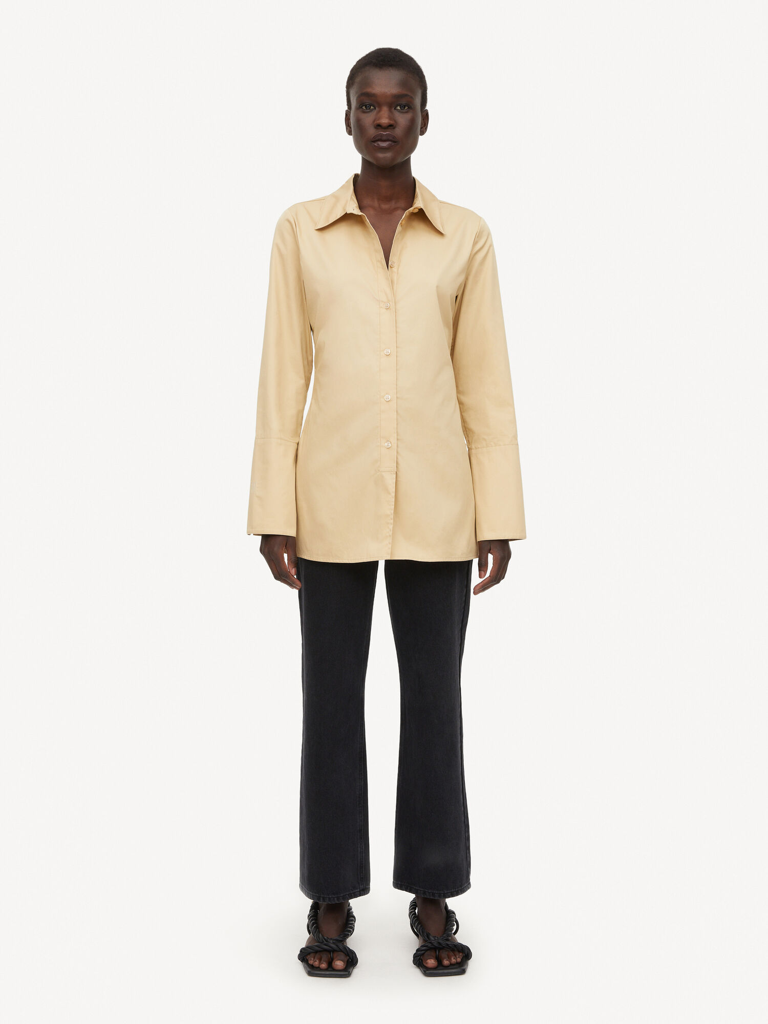 Koszule By Malene Birger Padano Organic Cotton Ciemny | PL_BB61509