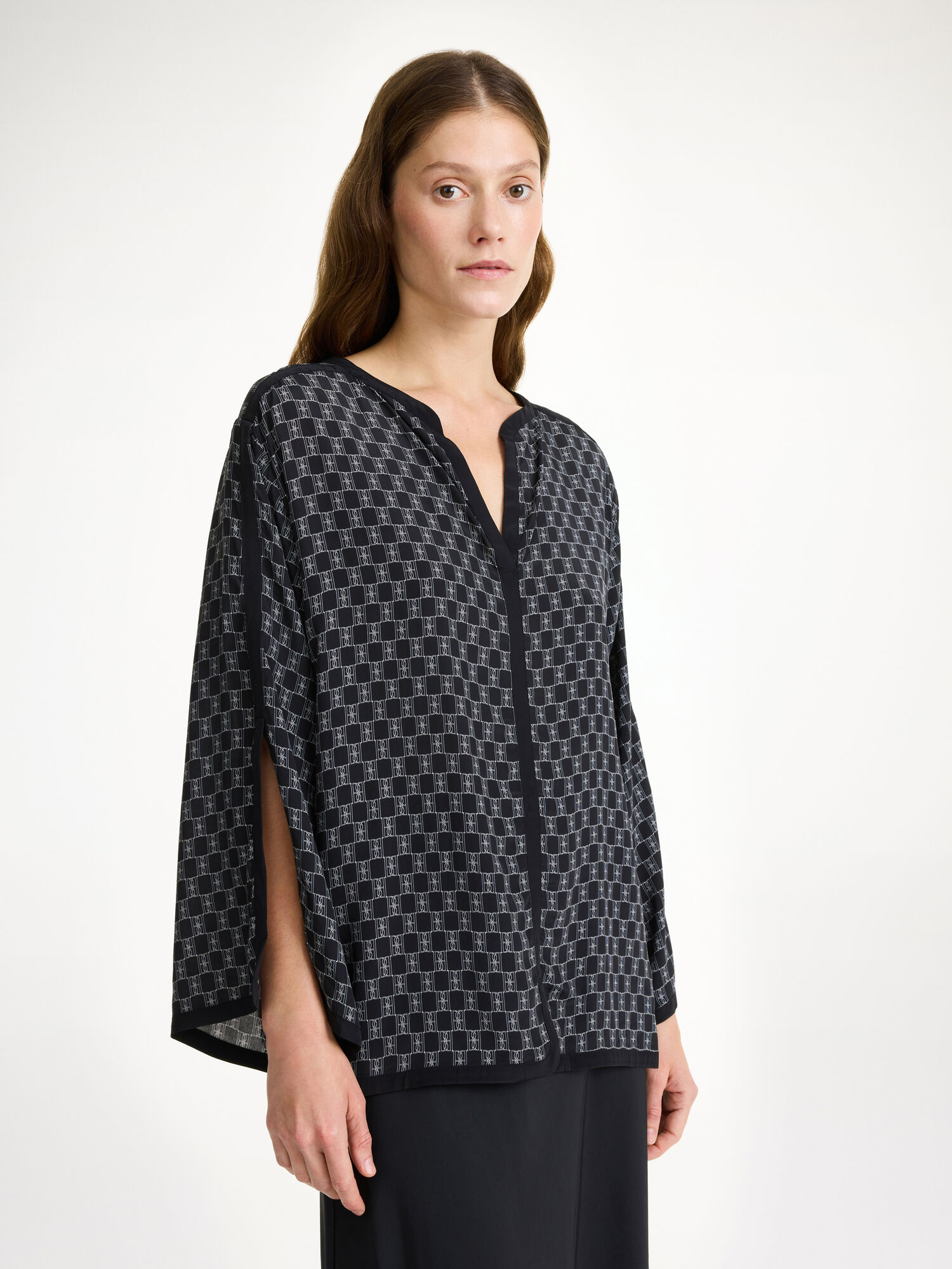 Koszule By Malene Birger Plazzo Blouse Mono lined 050 | PL_BB68262