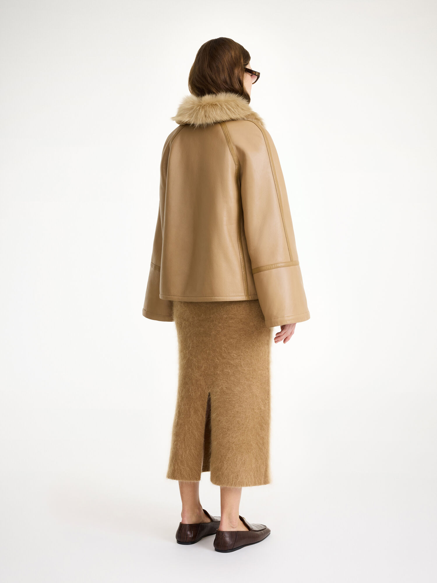 Kurtki By Malene Birger Odellies Shearling Tannin | PL_BB77743