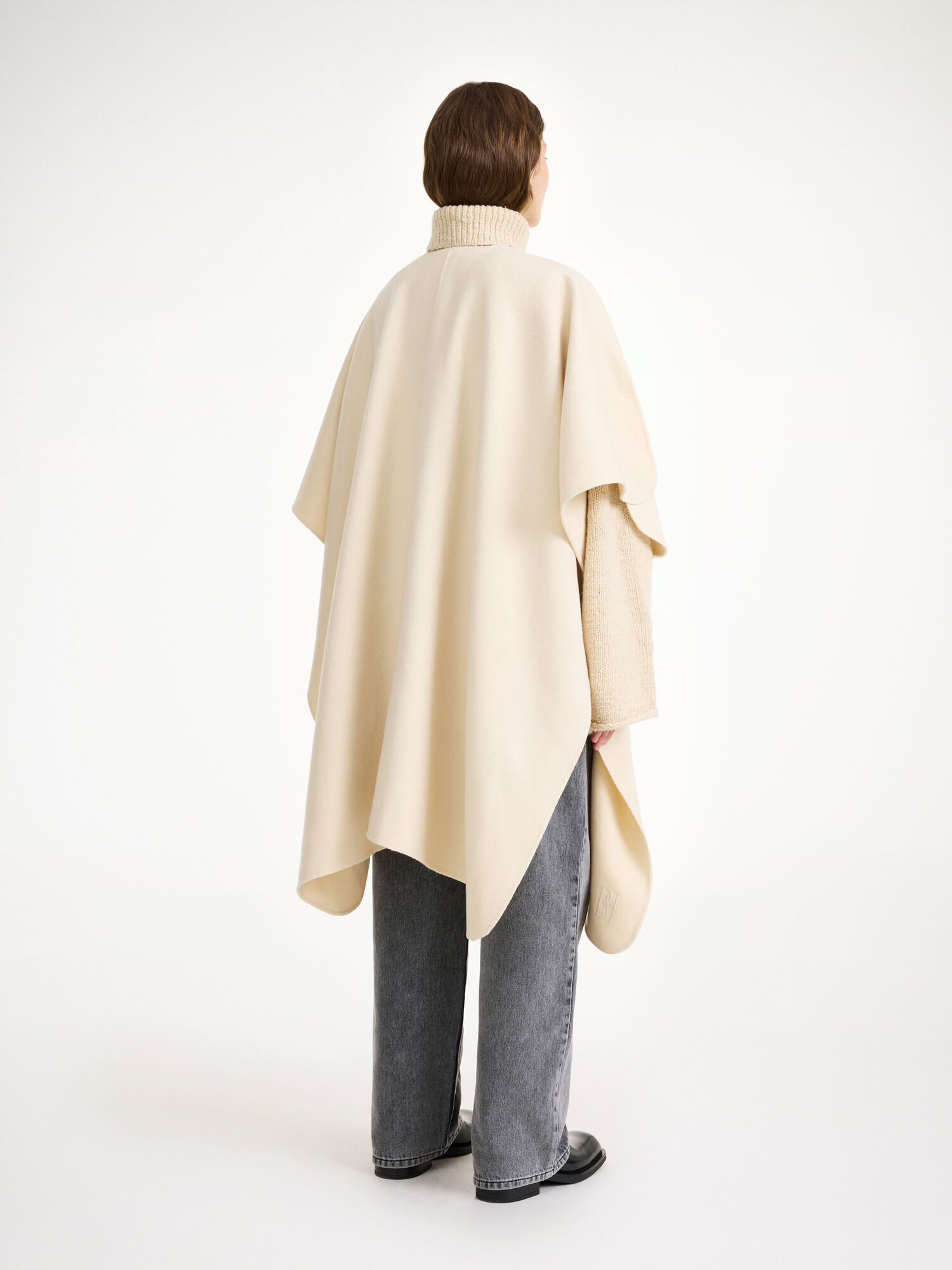 Kurtki By Malene Birger Robertas Wool Cape Pearl | PL_BB20599