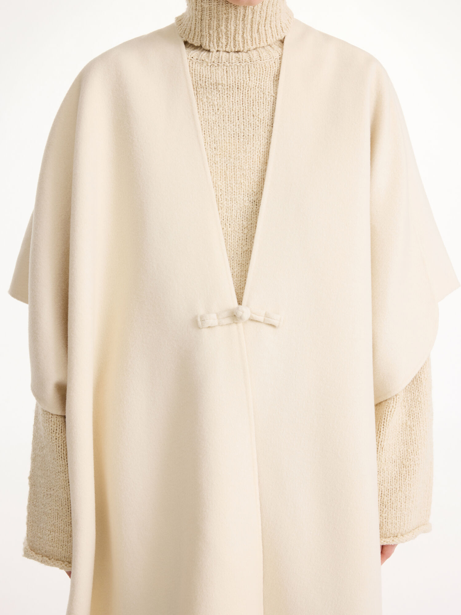 Kurtki By Malene Birger Robertas Wool Cape Pearl | PL_BB20599