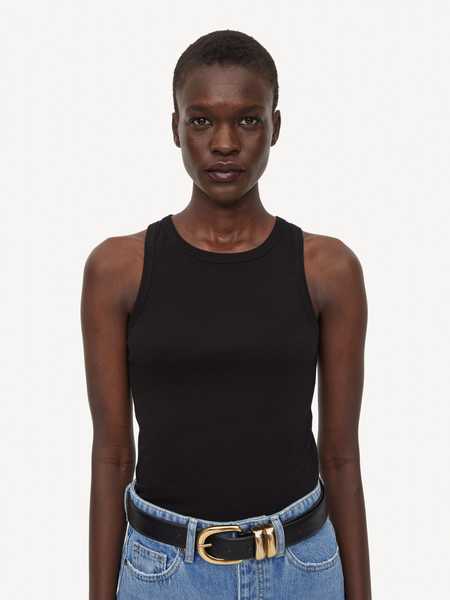 Najfatalniejszy By Malene Birger Amiee Organic Cotton Tank Czarne | PL_BB32452