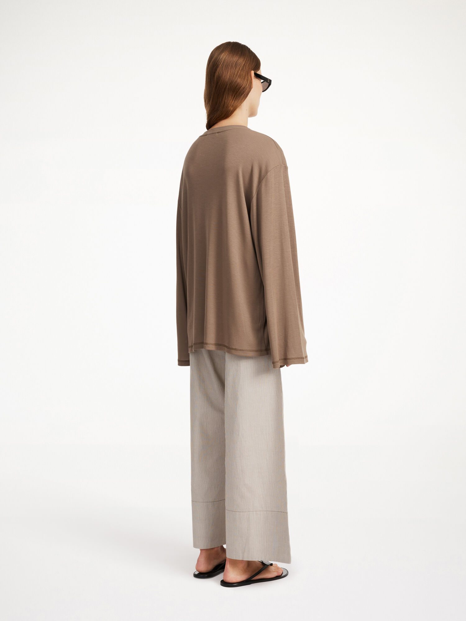 Najfatalniejszy By Malene Birger Fayeh Oversized Longsleeve Shitake | PL_BB92573